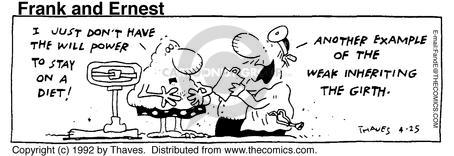 Cartoonist Bob Thaves Tom Thaves  Frank and Ernest 1992-04-25 