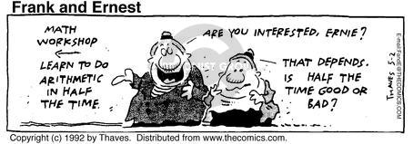 Cartoonist Bob Thaves Tom Thaves  Frank and Ernest 1992-05-02 