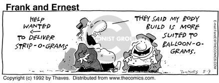 Cartoonist Bob Thaves Tom Thaves  Frank and Ernest 1992-05-09 