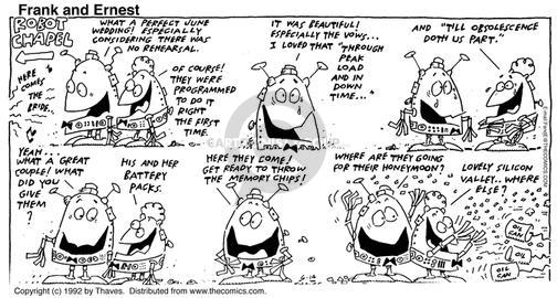 Cartoonist Bob Thaves Tom Thaves  Frank and Ernest 1992-06-14 