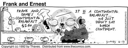 Cartoonist Bob Thaves Tom Thaves  Frank and Ernest 1992-06-19 