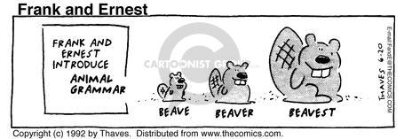 Cartoonist Bob Thaves Tom Thaves  Frank and Ernest 1992-06-20 