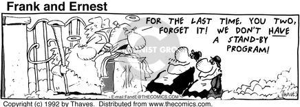 Cartoonist Bob Thaves Tom Thaves  Frank and Ernest 1992-07-07 