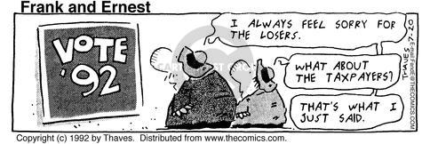 Cartoonist Bob Thaves Tom Thaves  Frank and Ernest 1992-07-20 