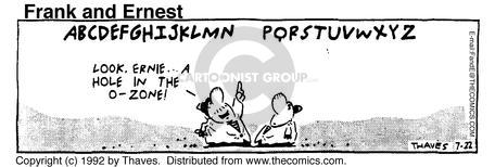 Cartoonist Bob Thaves Tom Thaves  Frank and Ernest 1992-07-22 