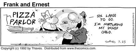 Cartoonist Bob Thaves Tom Thaves  Frank and Ernest 1992-07-25 