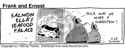 Cartoonist Bob Thaves Tom Thaves  Frank and Ernest 1992-07-29 