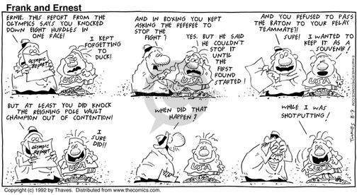 Cartoonist Bob Thaves Tom Thaves  Frank and Ernest 1992-08-09 