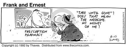 Cartoonist Bob Thaves Tom Thaves  Frank and Ernest 1992-08-10 