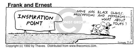 Cartoonist Bob Thaves Tom Thaves  Frank and Ernest 1992-09-21 