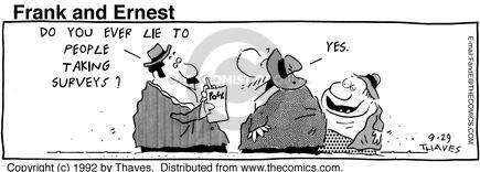 Cartoonist Bob Thaves Tom Thaves  Frank and Ernest 1992-09-29 