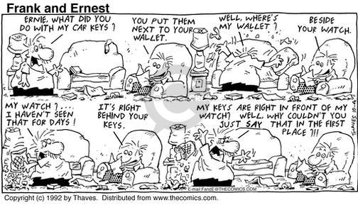 Cartoonist Bob Thaves Tom Thaves  Frank and Ernest 1992-10-04 