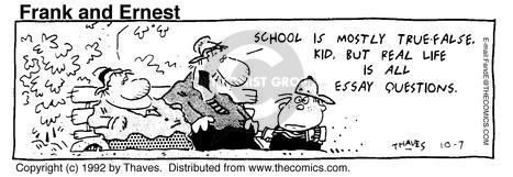 Cartoonist Bob Thaves Tom Thaves  Frank and Ernest 1992-10-07 