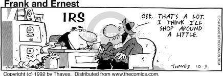 Cartoonist Bob Thaves Tom Thaves  Frank and Ernest 1992-10-09 