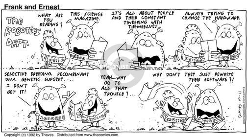 Cartoonist Bob Thaves Tom Thaves  Frank and Ernest 1992-10-11 