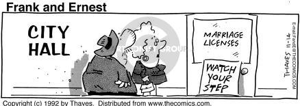 Cartoonist Bob Thaves Tom Thaves  Frank and Ernest 1992-11-14 