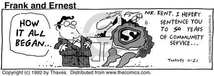 Cartoonist Bob Thaves Tom Thaves  Frank and Ernest 1992-11-21 
