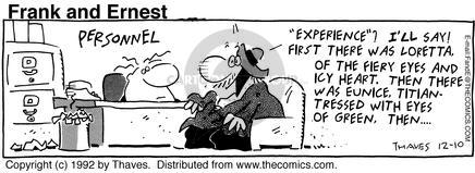 Cartoonist Bob Thaves Tom Thaves  Frank and Ernest 1992-12-10 