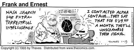 Cartoonist Bob Thaves Tom Thaves  Frank and Ernest 1993-01-13 
