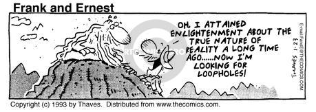 Cartoonist Bob Thaves Tom Thaves  Frank and Ernest 1993-01-23 