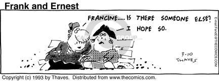 Cartoonist Bob Thaves Tom Thaves  Frank and Ernest 1993-03-10 