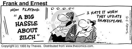 Cartoonist Bob Thaves Tom Thaves  Frank and Ernest 1993-03-13 