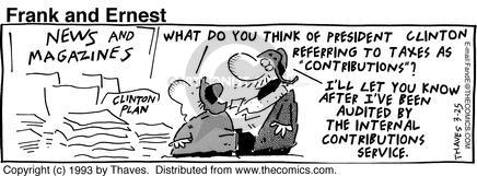 Cartoonist Bob Thaves Tom Thaves  Frank and Ernest 1993-03-25 