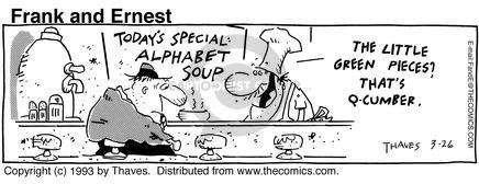 Cartoonist Bob Thaves Tom Thaves  Frank and Ernest 1993-03-26 