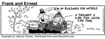 Cartoonist Bob Thaves Tom Thaves  Frank and Ernest 1993-04-06 