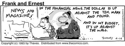 Cartoonist Bob Thaves Tom Thaves  Frank and Ernest 1993-04-14 