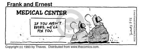 Cartoonist Bob Thaves Tom Thaves  Frank and Ernest 1993-05-22 