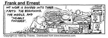 Cartoonist Bob Thaves Tom Thaves  Frank and Ernest 1993-06-10 