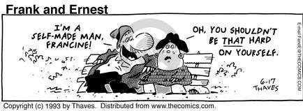Cartoonist Bob Thaves Tom Thaves  Frank and Ernest 1993-06-17 