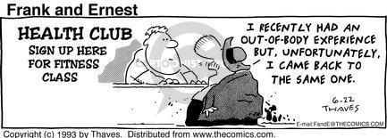 Cartoonist Bob Thaves Tom Thaves  Frank and Ernest 1993-06-22 