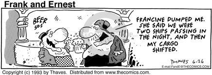 Cartoonist Bob Thaves Tom Thaves  Frank and Ernest 1993-06-26 