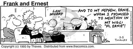 Cartoonist Bob Thaves Tom Thaves  Frank and Ernest 1993-07-03 