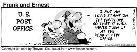 Cartoonist Bob Thaves Tom Thaves  Frank and Ernest 1993-07-16 