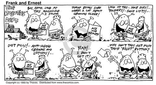 Cartoonist Bob Thaves Tom Thaves  Frank and Ernest 1993-07-25 