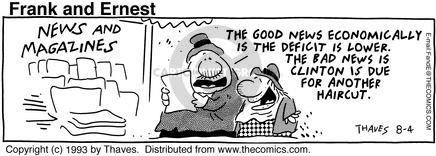Cartoonist Bob Thaves Tom Thaves  Frank and Ernest 1993-08-04 