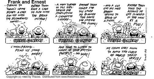 Cartoonist Bob Thaves Tom Thaves  Frank and Ernest 1993-08-08 