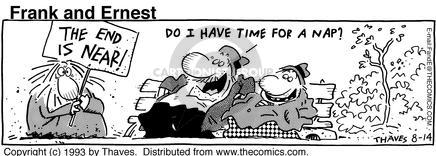 Cartoonist Bob Thaves Tom Thaves  Frank and Ernest 1993-08-14 