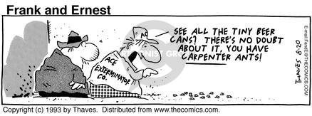 Cartoonist Bob Thaves Tom Thaves  Frank and Ernest 1993-08-20 