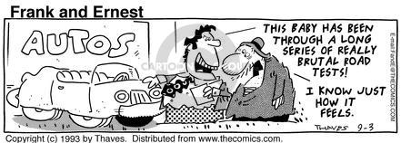 Cartoonist Bob Thaves Tom Thaves  Frank and Ernest 1993-09-03 