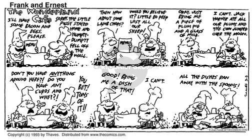 Cartoonist Bob Thaves Tom Thaves  Frank and Ernest 1993-09-05 