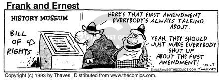 Cartoonist Bob Thaves Tom Thaves  Frank and Ernest 1993-10-07 