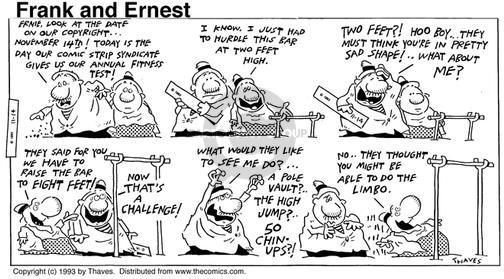 Cartoonist Bob Thaves Tom Thaves  Frank and Ernest 1993-11-14 