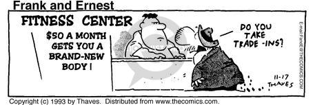 Cartoonist Bob Thaves Tom Thaves  Frank and Ernest 1993-11-17 