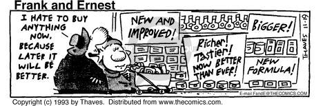 Cartoonist Bob Thaves Tom Thaves  Frank and Ernest 1993-11-19 