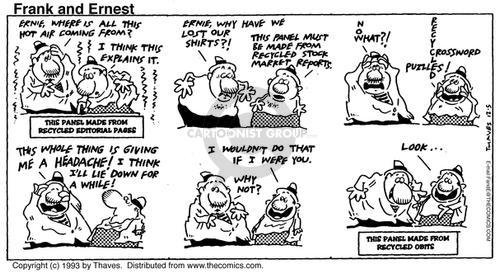 Cartoonist Bob Thaves Tom Thaves  Frank and Ernest 1993-12-05 