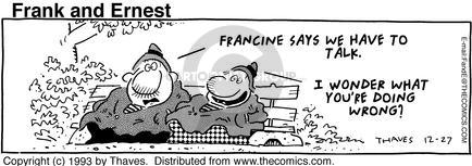 Cartoonist Bob Thaves Tom Thaves  Frank and Ernest 1993-12-27 